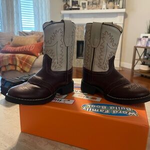 Brown and Cream Cowboy Boots